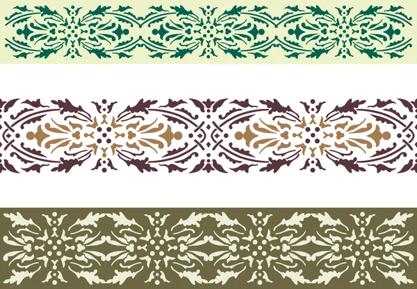 Vintage floral borders — Stock Vector