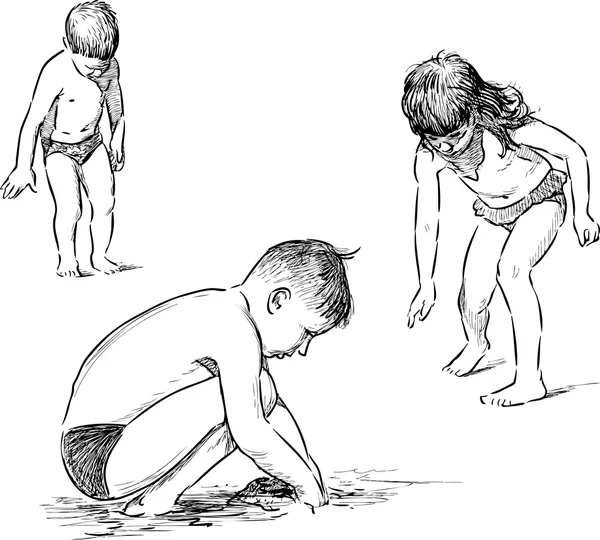 deniz kıyısı çocuklara