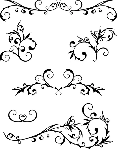 Floral design elements — Stock Vector