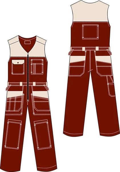 Coveralls for the workers — Stock Vector