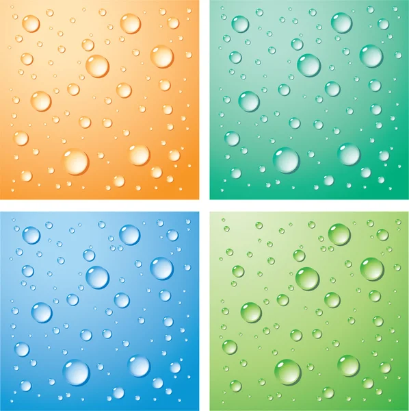 Surface with the water drops — Stock Vector