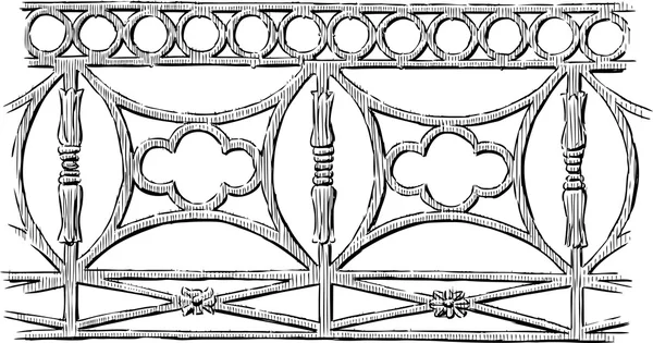 Esquisse de clôture décorative — Image vectorielle