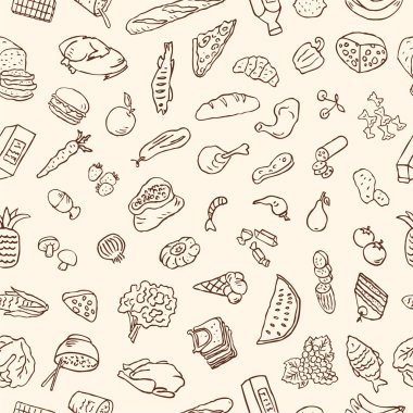 Gıda ürünleri desen