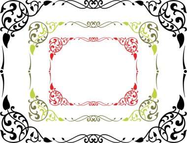 Dekoratif çiçek çerçevesi