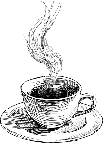 Tasse heißen Kaffee — Stockvektor