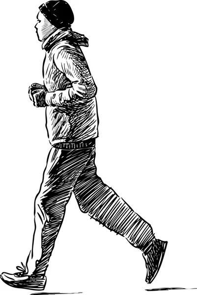 慢跑的人 — 图库矢量图片