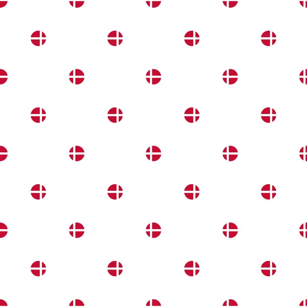 Patrón de lunares de bandera danesa — Archivo Imágenes Vectoriales