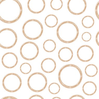 Stylized Copper Wire Circles on White Background clipart