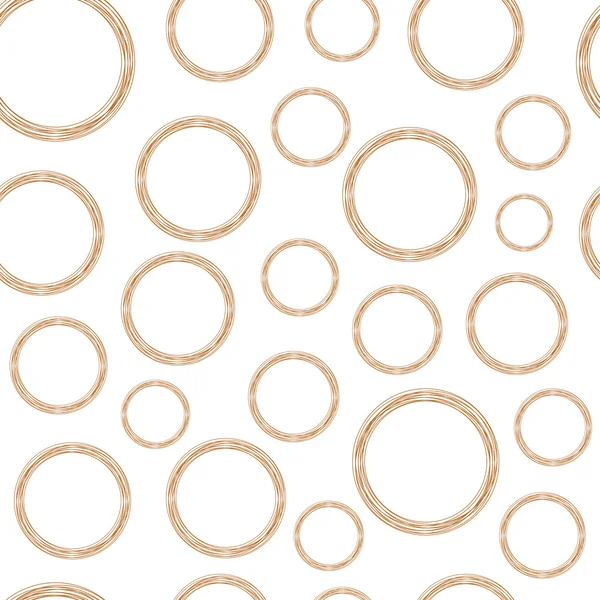 Círculos estilizados de alambre de cobre sobre fondo blanco — Vector de stock