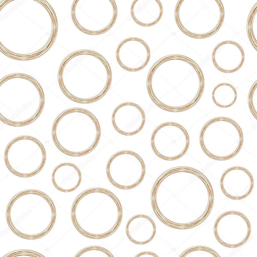 Stylized Copper Wire Circles on White Background Stock Vector Image by