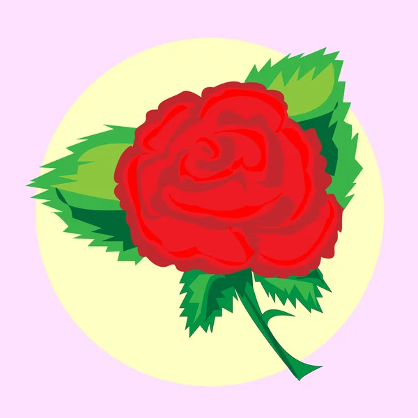 Red rose of love — Stock Vector