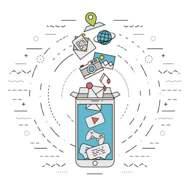 Modern smartphone kavramı.