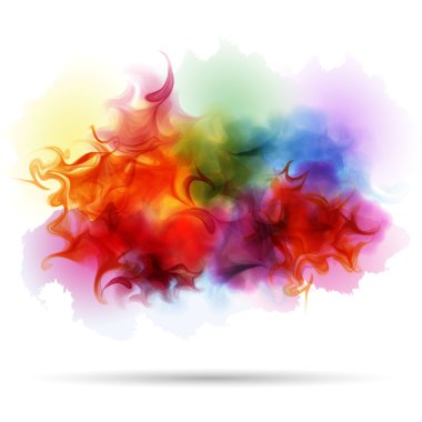 Abstract splash colorful smoke background. clipart