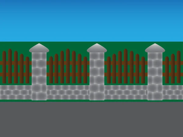 Ahşap dekoratif çit.