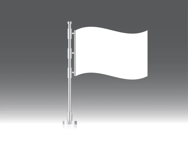 Ondeando bandera blanca . Gráficos Vectoriales