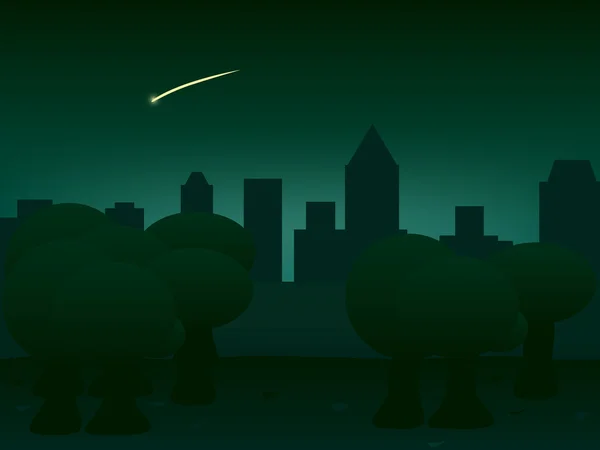 gece şehir, vektör çizim arka planı