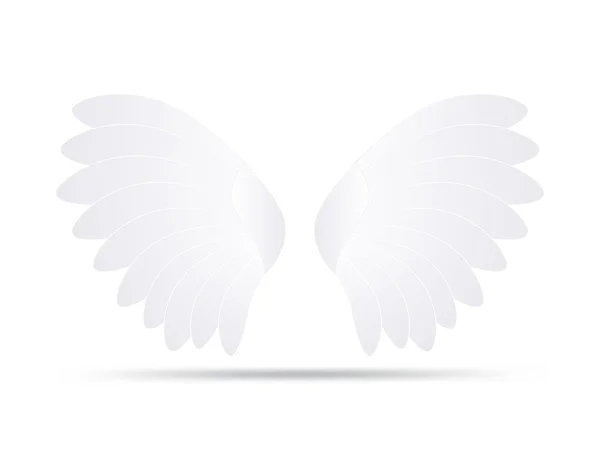 现实的白色翅膀矢量 — 图库矢量图片