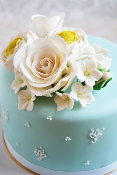 Pastel de boda de cumpleaños azul — Foto de Stock