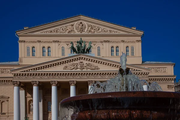 Edificio Del Teatro Bolshoi Centro Moscú — Foto de Stock