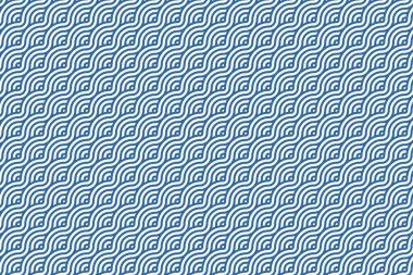 Beyaz zemin üzerinde mavi Japon dalgaları şeklinde vektör arkaplan