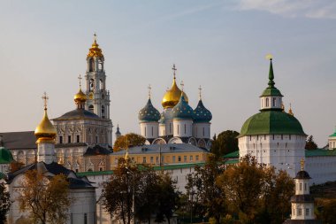 Sergiev Posad (Rusya) kentindeki St. Sergius Trinity Lavra 'nın manzarası)