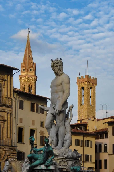 Statua Nettuno Firenze — Foto Stock