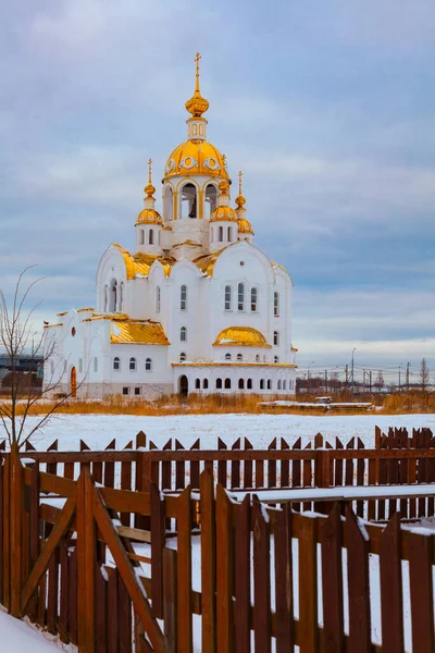 Iglesia Todos Los Santos Que Brillaron Tierra Rusia Ciudad Stupino — Foto de Stock