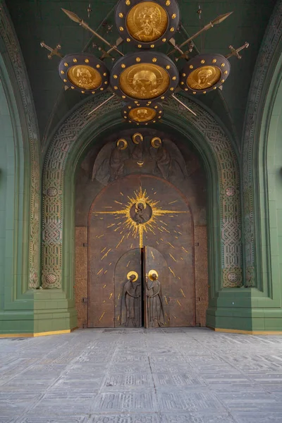 Picturesque Entrance Main Temple Armed Forces Russian Federation Odintsovo District — Stock Photo, Image