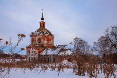 Kutsal Bakire Meryem 'in Doğumu Kilisesi Soroguzhino köyünde, Vladimir bölgesi, Rusya