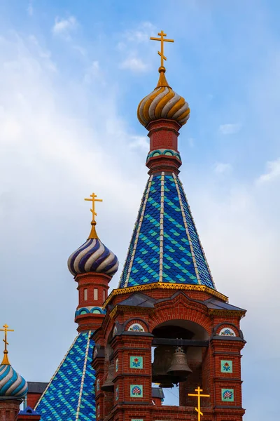 Clocher Église Des Vieux Croyants Icône Tikhvin Mère Dieu Moscou — Photo