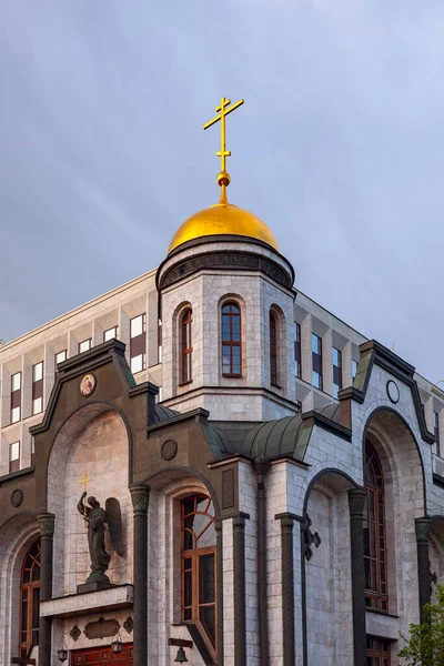 Temple Icône Kazan Mère Dieu Sur Place Kalouga Moscou — Photo