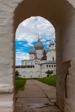 Rostov Kremlin 'in resimli görüntüsü. Yaroslavl bölgesi, Rusya.