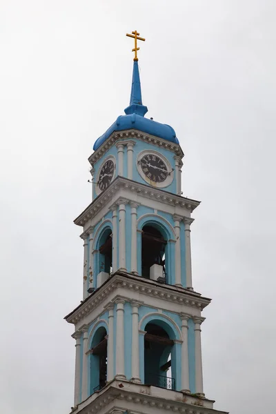 Clocher Avec Horloge Église Vvedenskaya Dans Ville Kashira Russie — Photo