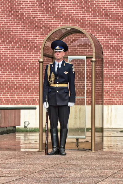 Moscow Rússia 2018 Alexander Garden Praça Vermelha Túmulo Soldado Desconhecido — Fotografia de Stock