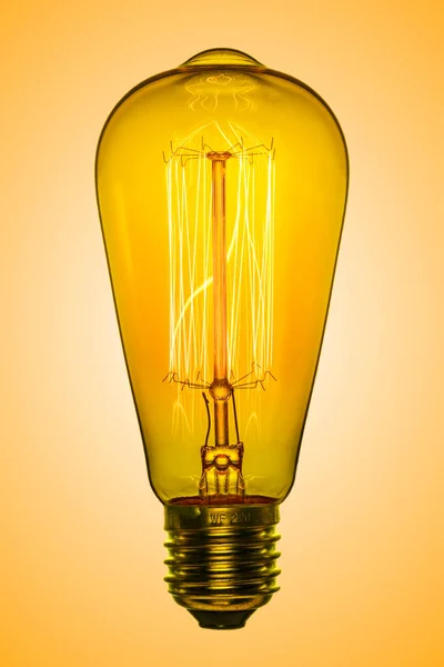 Idea Lampadina Lampada Stile Retrò Edison Bagliore Elettrico — Foto Stock