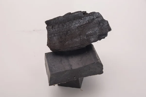 Carbon soap  and a pile of coal — Stock Photo, Image