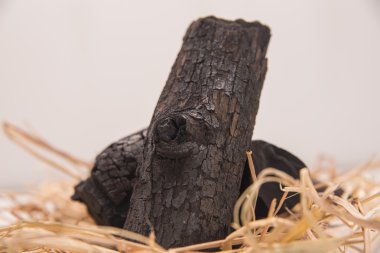 hasır bir yuva kömür