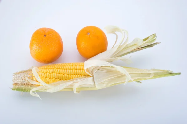 Sweet Corn with Orange — Stock Photo, Image