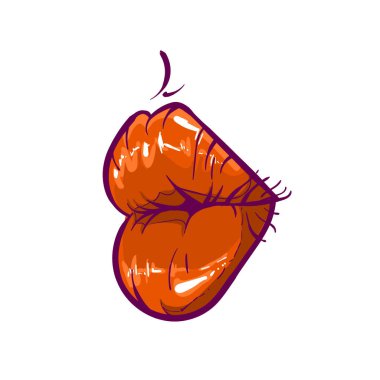 vektör kırmızı dudak, öpücük dudaklar