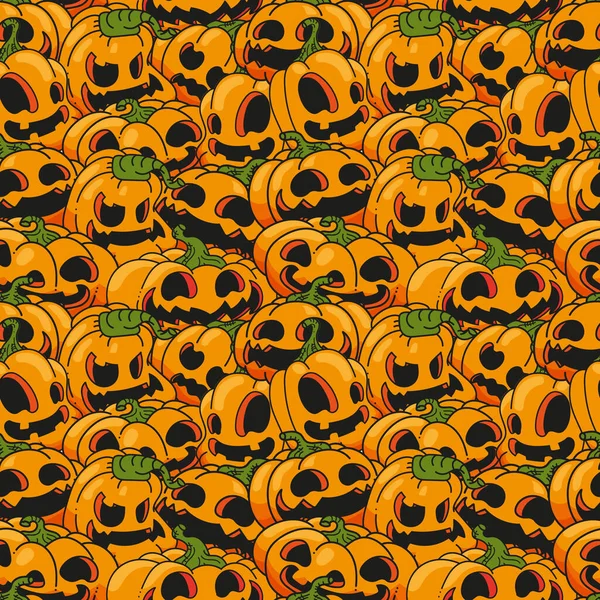 Vecteur Motif Sans Couture Citrouille Halloween — Image vectorielle