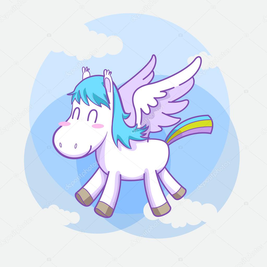 mystical cute pegasus vector cartoon 08