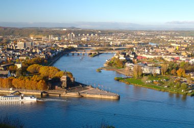Koblenz güneşli bir sonbahar sabahı