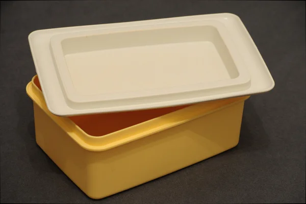 Tupperware butter dish (close up) — Stock Photo, Image