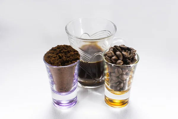 Coffee in glasses — Stock Photo, Image