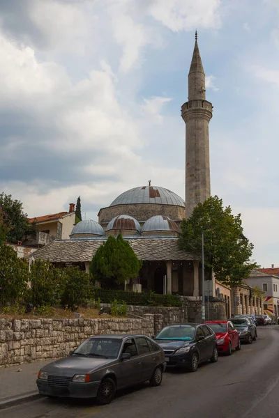 Vue Mosquée Karadoz Beg Dans Vieille Ville Mostar Bosnie Herzégovine — Photo