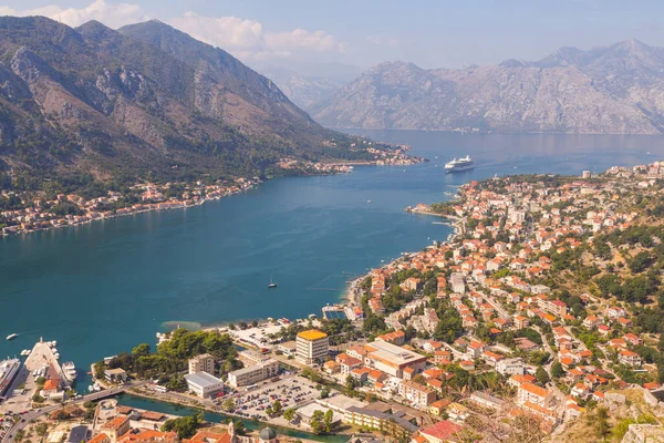 View City Kotor High Point Sunny Summer Day Montenegro — Stock Photo, Image