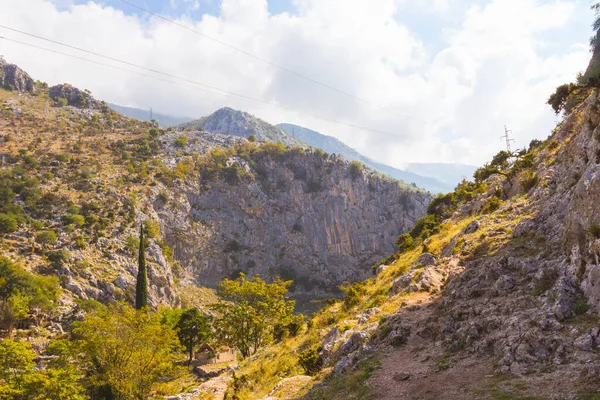 Όμορφα Βουνά Κοντά Στην Πόλη Του Κότορ Μαυροβούνιο — Φωτογραφία Αρχείου