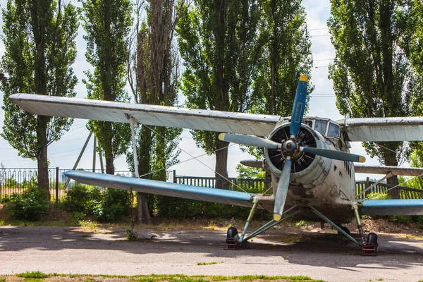 Opuštěné Staré Letadlo Parkovišti Městě Perejaslav Ukrajina — Stock fotografie