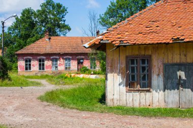 Drohobych 'taki Avrupa' nın en eski tuz fabrikasının manzarası. Ukrayna 
