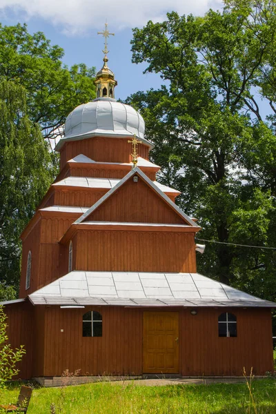 View Ancient Wooden Church Holy Great Martyr Paraskeva Drohobych Ukraine — Stock Photo, Image